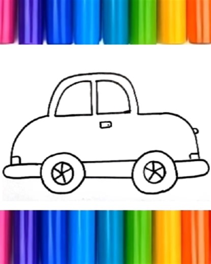 Easy Car Drawing for Kids 🚗 | Simple Car Drawing Tutorial #Shorts