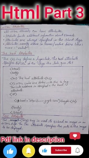 htmlpart2 #html#handwritten #part2 #htmlnotes#programming #coding#python#javascript#sql #handwritten