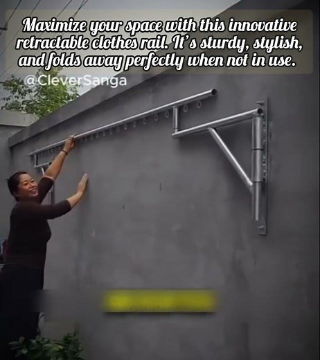 Smart Retractable Laundry Rack For Compact Home Living