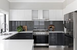 [Hot Item] U-Shaped Prefabricated Joinery Acrylic with White Flat Lacquer Modular Kitchen Cabinets