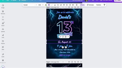 13th Boy Birthday Invitation: Official Teenager Invitation, Teen 13 Party Invite, Editable Template (canva) - Etsy