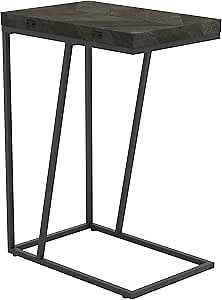 Coaster Home Furnishings Carly Expandable Engineered Wood C-Shaped Side Table Grey 931156