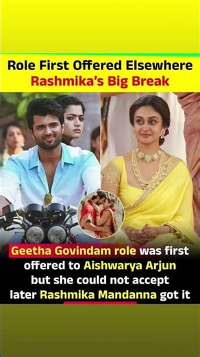 Role First Offered ElsewhereRashmika's Big Break