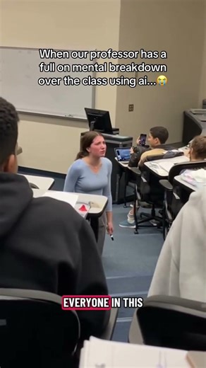 This lecture took a turn. #professor #lecture #college #crashout #school