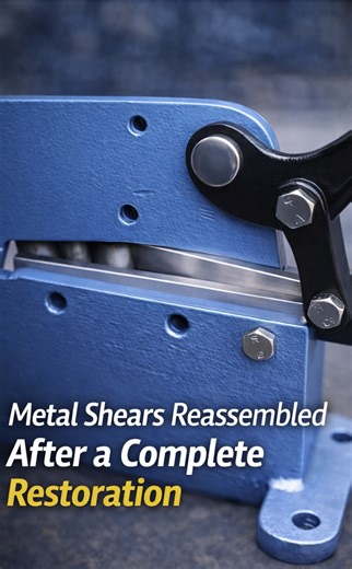 Metal shears reassembled after a complete restoration