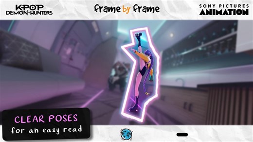 Studio: Sony Pictures Animation Source: Kpop Demon Hunters Animator: We'd love to know! Quick-paced action is all about clarity! With so much happening all at once, how did the artists behind this scene in K-Pop Demon Hunters ensure that everything was easy to follow and comprehend? #agorastudio #framebyframe #animchallenge #animation #breakdown #3danimation #kpopdemonhunters #huntrix #sonypicturesanimation #kpop #howitsdone #mira #rumi #zoey #jinuisalive FramebyFrame is an initiative of Agora.C
