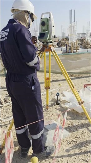 how to total station work at site #shorts