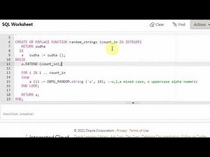DBMS # 15| PL/SQL Functions | calling function from pl/sql block | creating nested table