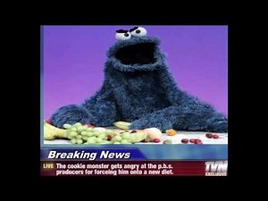 Cookie Monster (Sesame Street) - C is for Cookie (but it's 800% slower)