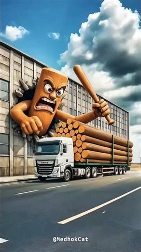 From Lego Creations To A Fiery Anaconda Logging Truck #shorts #animation