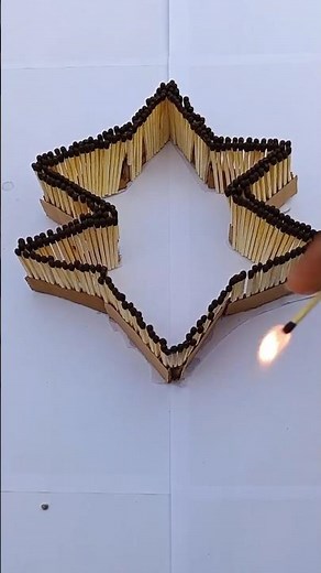 🌟STAR ART WITH MATCHESTICKS#shorts #trending #experimentshorts