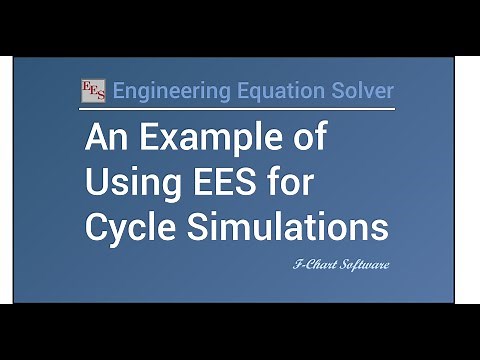 An Example of using EES for Cycle Simulations