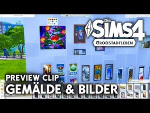 Die Sims 4 Großstadtleben: Gemälde & Bilder im Bau-Modus Preview Clip