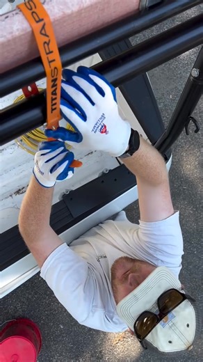 Ladder secure? ✅ Less than 30 seconds? ✅ Peace of mind? ✅ Titan Straps delivers every time. Get yours today. #painter #paintjob #commercialpainting #ladder #construction #constructionsite #constructionsafety | TitanStraps