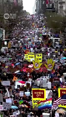 Mass Protests Erupt Across The US Against Trump Policies | 10 News First