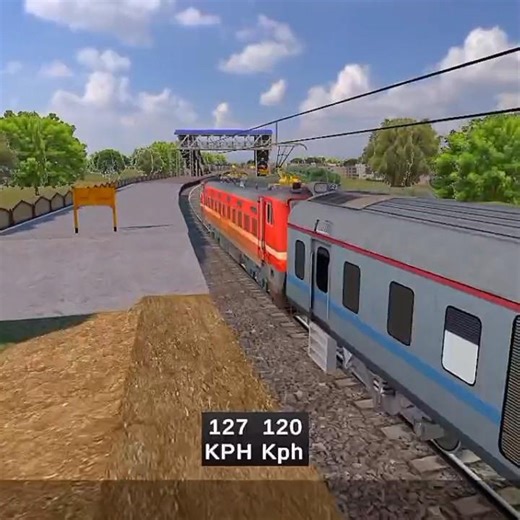 High speed Action gameplay #train #indiantrainsimulator #shortvideo #gaming