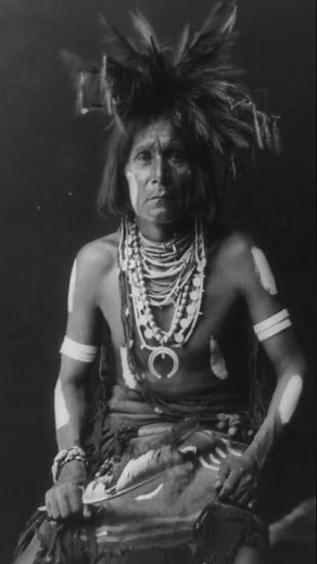 Snake Priest — Native American Ceremonial Portrait c 1900 | Edward S Curtis