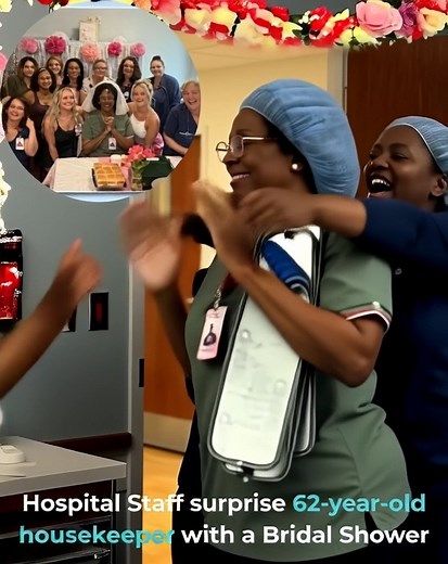 27K views · 103 reactions | The surprise of a lifetime! Sheila Williams, a 62-year-old hospital housekeeper in Florida, was brought to tears when her coworkers surprised her with a wedding shower. Led by nurse Hannah Heisdorf, they also raised funds for her honeymoon. The story went viral on TikTok, and Hilton Hotels stepped in to offer Sheila and her fiancé a free stay at any Hilton property. Congrats to the happy couple!  | Black Heritage | Facebook