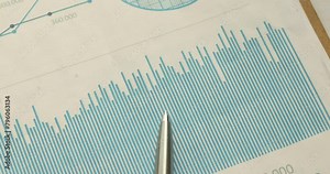 Financial report and analytics statistics of commercial indicators