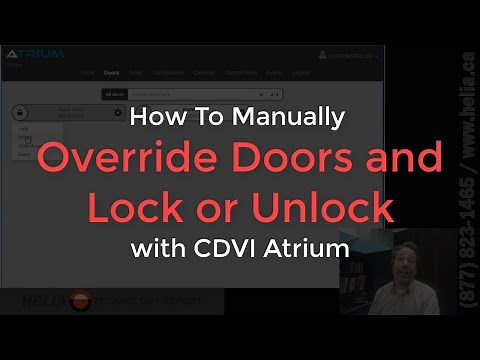How To Manually Override and Lock or Unlock Doors with CDVI Atrium