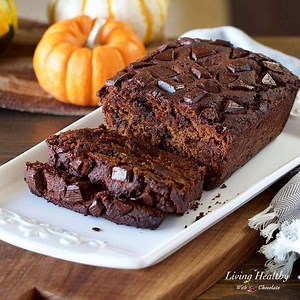Chocolate Pumpkin Bread (Gluten-free, Paleo, DF) - Living Healthy With Chocolate
