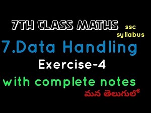 7th class maths in telugu//chapter-7//exercise-4//Data Handling