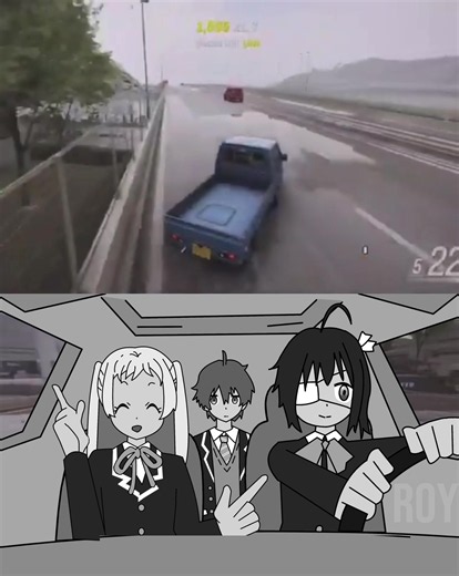 Rikka Driving a Truck — Cute Chuunibyou Animation
