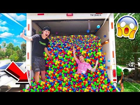 PUTTING 50,000+ BALL PIT BALLS IN A MOVING TRUCK