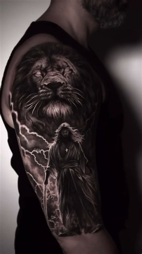 Greek God Statue Tattoo | Black & Grey Mythology Realism