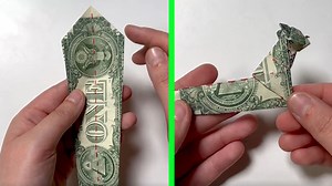 Easy Origami with a Dollar Bill!