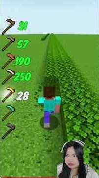 The Durability of a Pickaxe When Breaking Leaf Blocks @knowledge2828 #kamuitv #minecraft #kamui