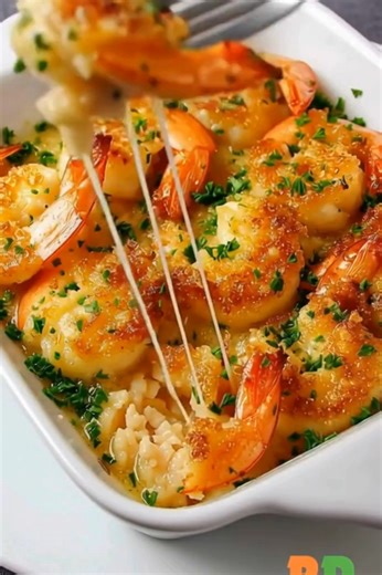 Garlic Brown Butter Baked Shrimp 🦐✨ Crispy, rich seafood perfection for an easy family dinner. 📝 Ingredients: 1 lb large shrimp, peeled & deveined (tails optional) 6 tbsp unsalted butter, melted 4 cloves garlic, minced 1/3 cup brown sugar 1 tbsp lemon juice 1/2 tsp paprika Salt & pepper to taste Fresh parsley for garnish 🍴 How to prepare it: 1️⃣ Prep the Shrimp Pat shrimp dry and season lightly for a quick dinner idea and savory easy seafood start. 2️⃣ Make the Brown Butter Mix Whisk melted b