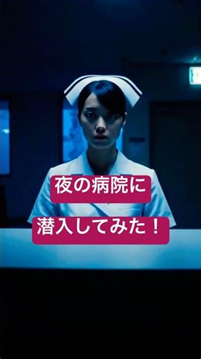 夜の病院に侵入してみた！ #ai動画 #恐怖#病院