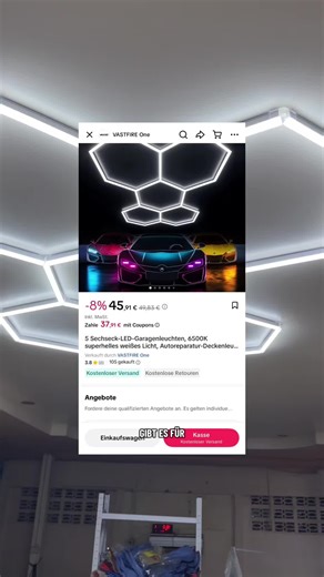 Hexagon-LED-Panels für perfekte Garagenbeleuchtung