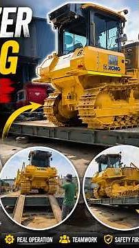 No Ramp! Dangerous Bulldozer Loading on a Trailer | Incredible Operator Skills & Teamwork