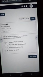 Which of the following is an example of a descriptive research ... | Filo