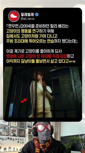 캣우먼 촬영 후 고양이를 직접 입양한 할리 베리