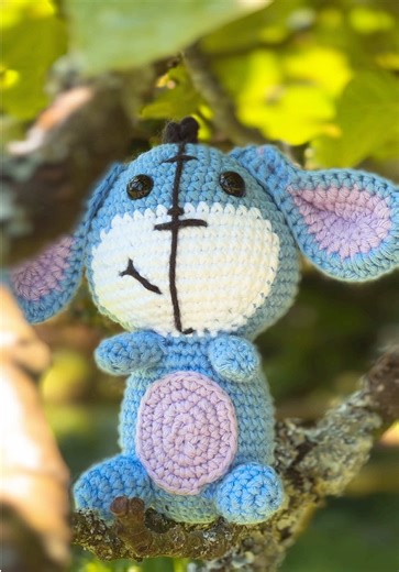 Eeyore, from Winnie-the-Pooh 💙 #winniethepooh #eeyore #crochet #crochetersoftiktok