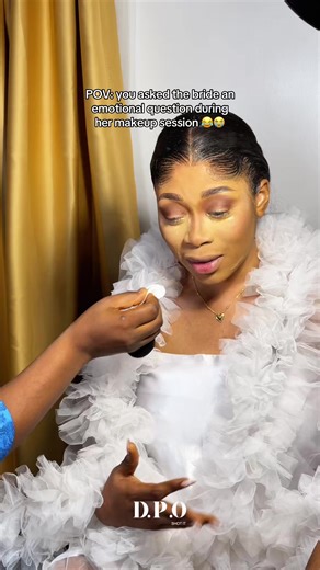 Emotional Bride Reaction During Makeup Session