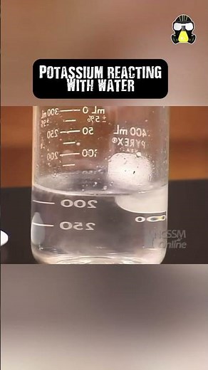 Potassium exploding in water