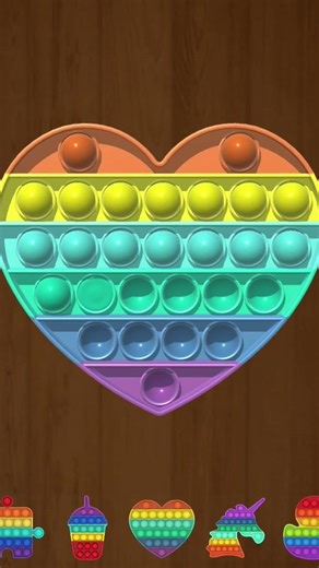 Satisfying Rainbow Heart Pop It ASMR 🌈💖 #Shorts