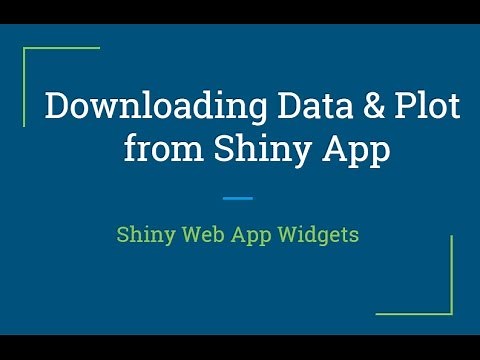 Shiny web app Tutorial | How to download data and plot in shiny | R Programming Tutorial