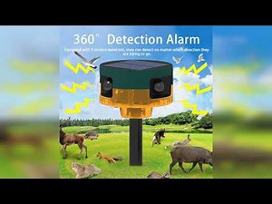 Review: Solar Outdoor Motion Sensor Alarm: Dog Barking&Gunshot Sound, 129db Loud Siren,Support...