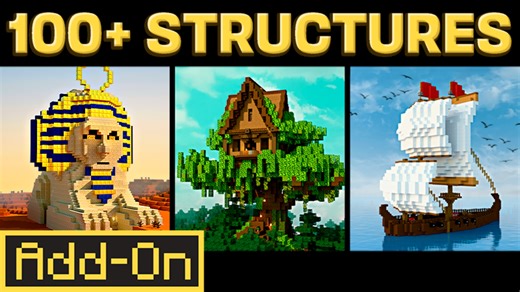 [Add-On]100  结构 Add-On-我的世界市场包免费下载-Minecraft Marketplace 100  Structures Add-On