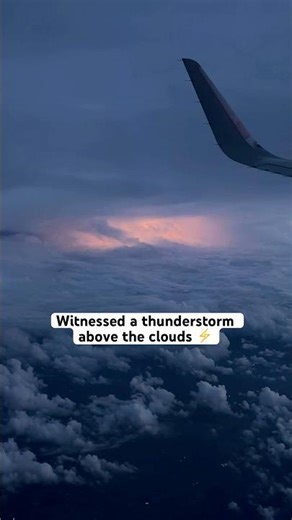 Witnessed a thunderstorm above the clouds 🌩️ #usa #california #travel #viral #shorts #thunderstorm