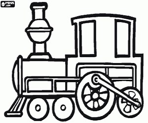 Steam locomotive  coloring page printable game