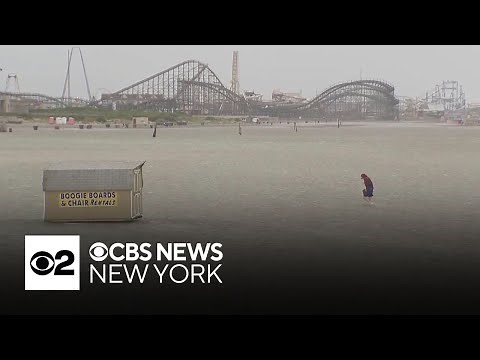 Jersey Shore beaches dealing with big waves, strong surf from Hurricane Erin