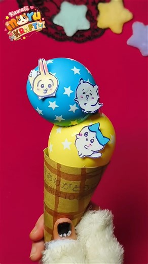 ゆるかわ簡単💕毎日工作🧸✨️#Shorts #工作 #asmr #ハンドメイド #手作り #Craft #DIY #handmade #ちいかわ #可愛い #風船 #アイスクリーム