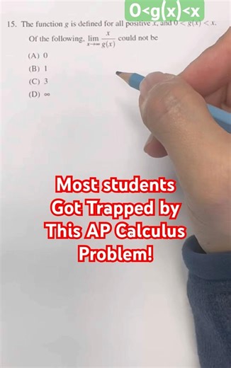 How to Solve this Tricky AP Calculus Problem in 5 seconds