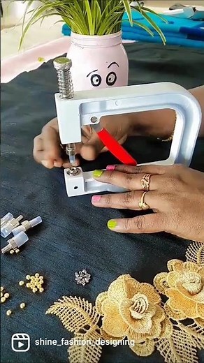 Pearls Setting machine How to use #diy #diyfashion #tailoringclass #fashiondesigning 73051 98512